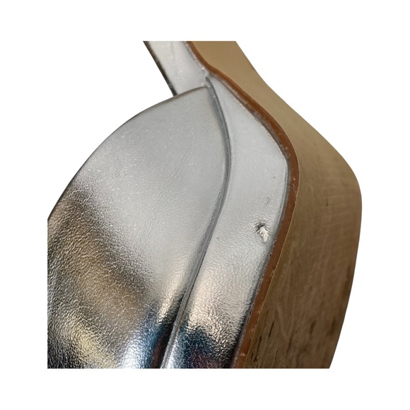 Badgley Mischka American Glamour Heels Silver Rhinestone Ankle Strap Size 9 - Picture 2 of 16